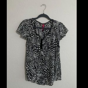 Womens blouse - black and white